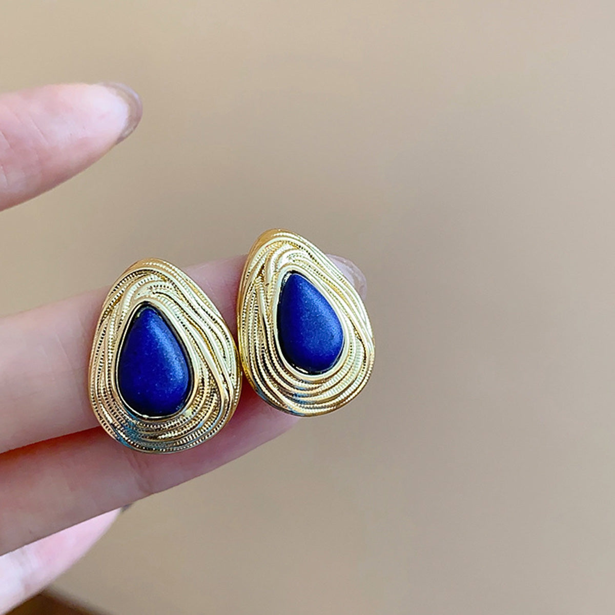 Real Gold Electroplated Silver Needle Earrings