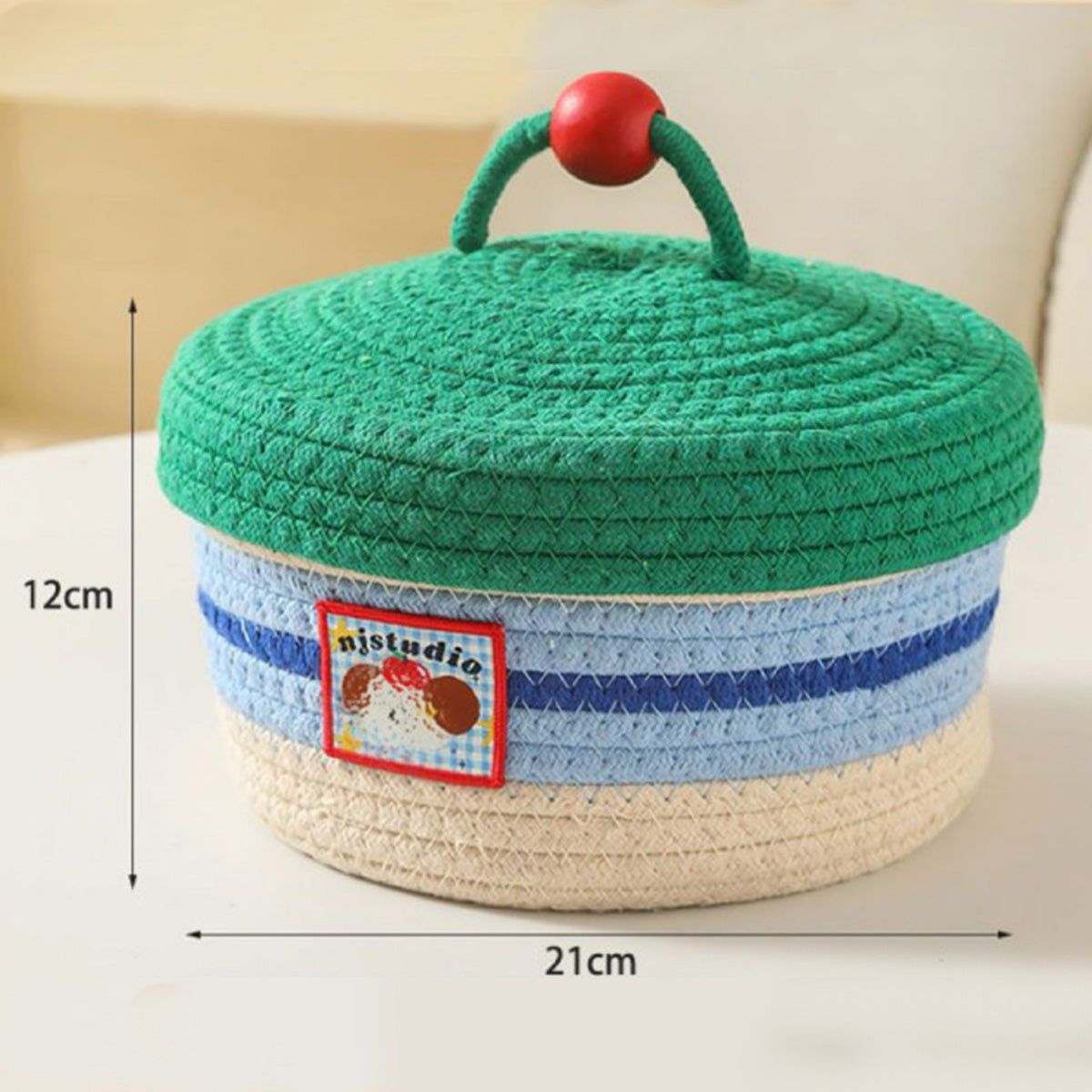 Desktop Woven Storage Basket Cartoon Snack Basket
