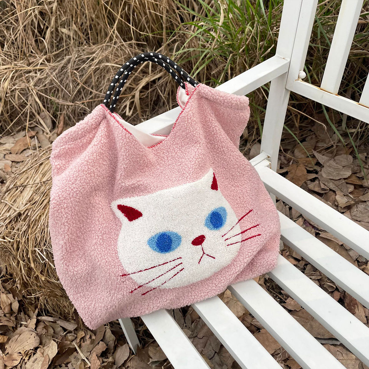 Japanese Cartoon Embroidered Tote Bag