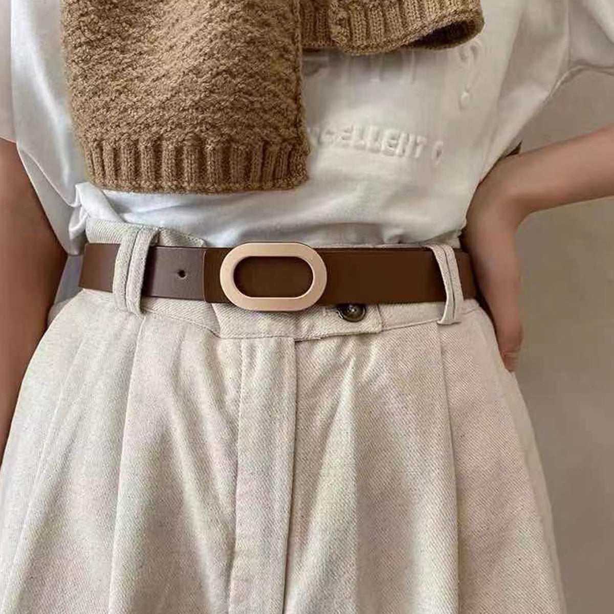Retro Fashion Trend Snap Belt
