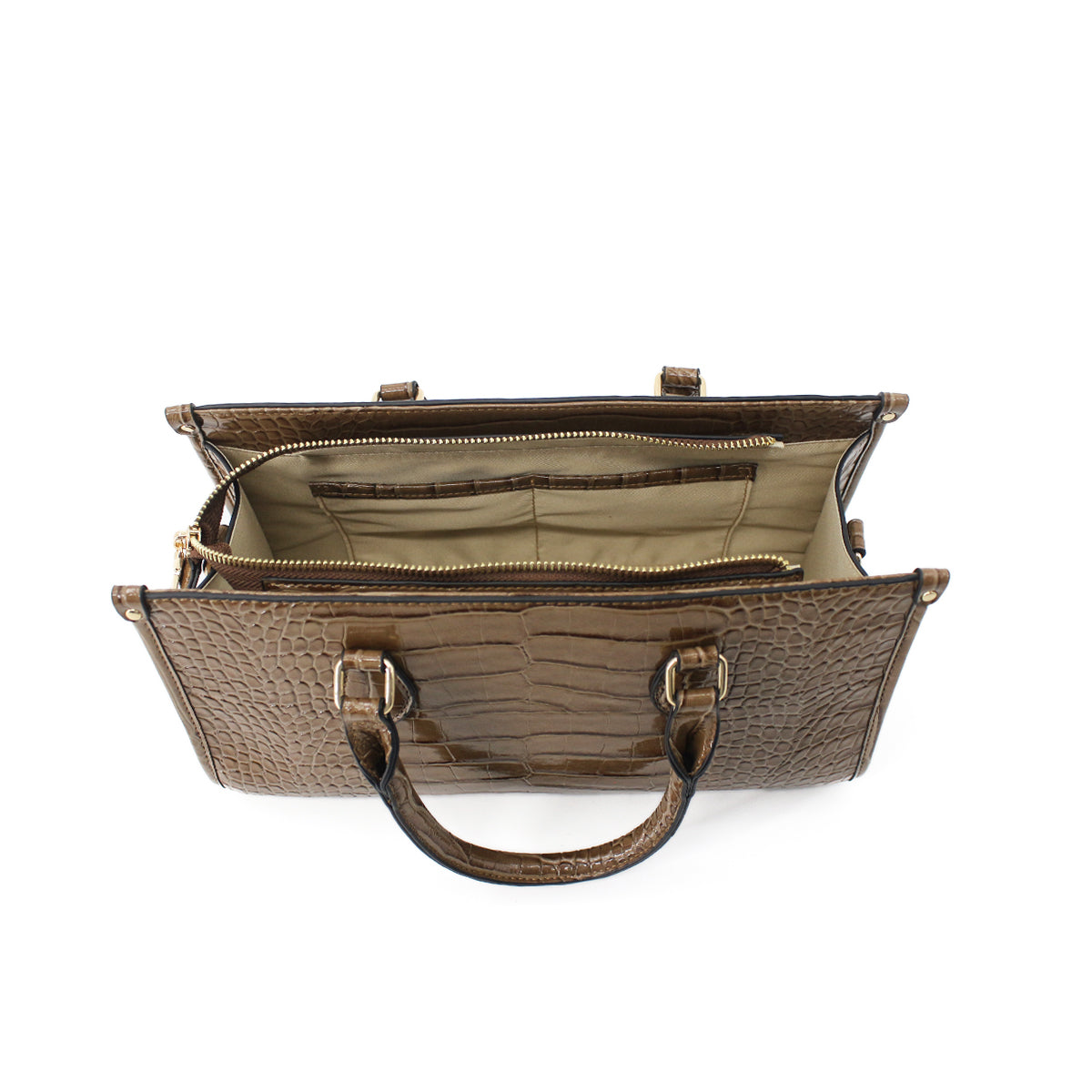 Women Brown Textured Formal Handbag