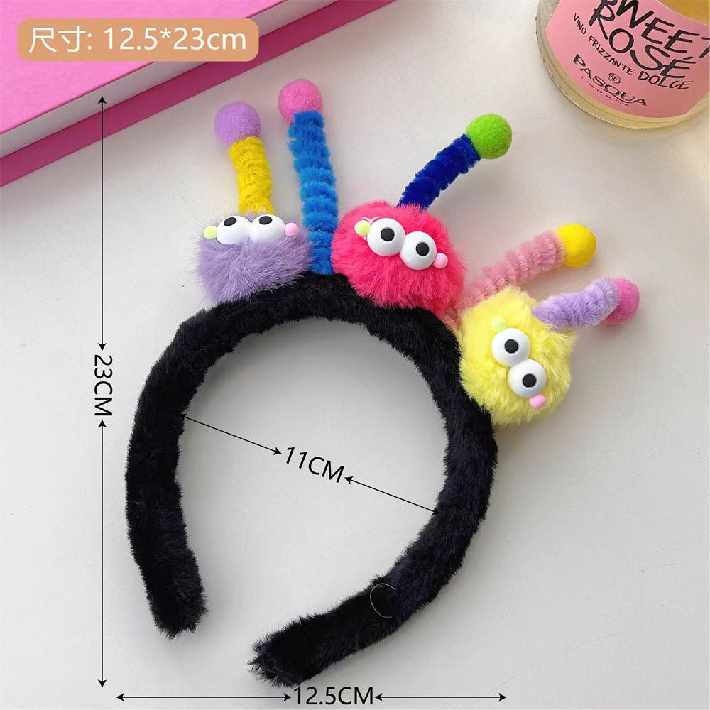 Cartoon Face Washing Headband Makeup Hair Band