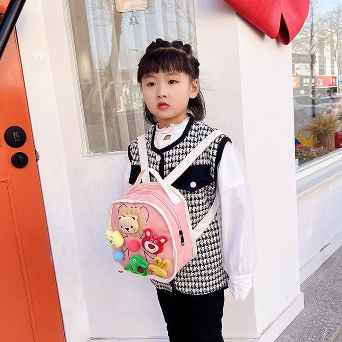 Korean Version Children's Schoolbag Cartoon Canvas Backpack