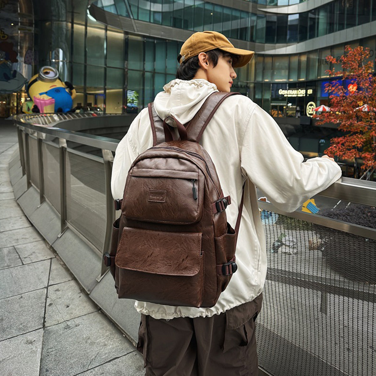 Men Large Capacity Schoolbag Casual Business Backpack