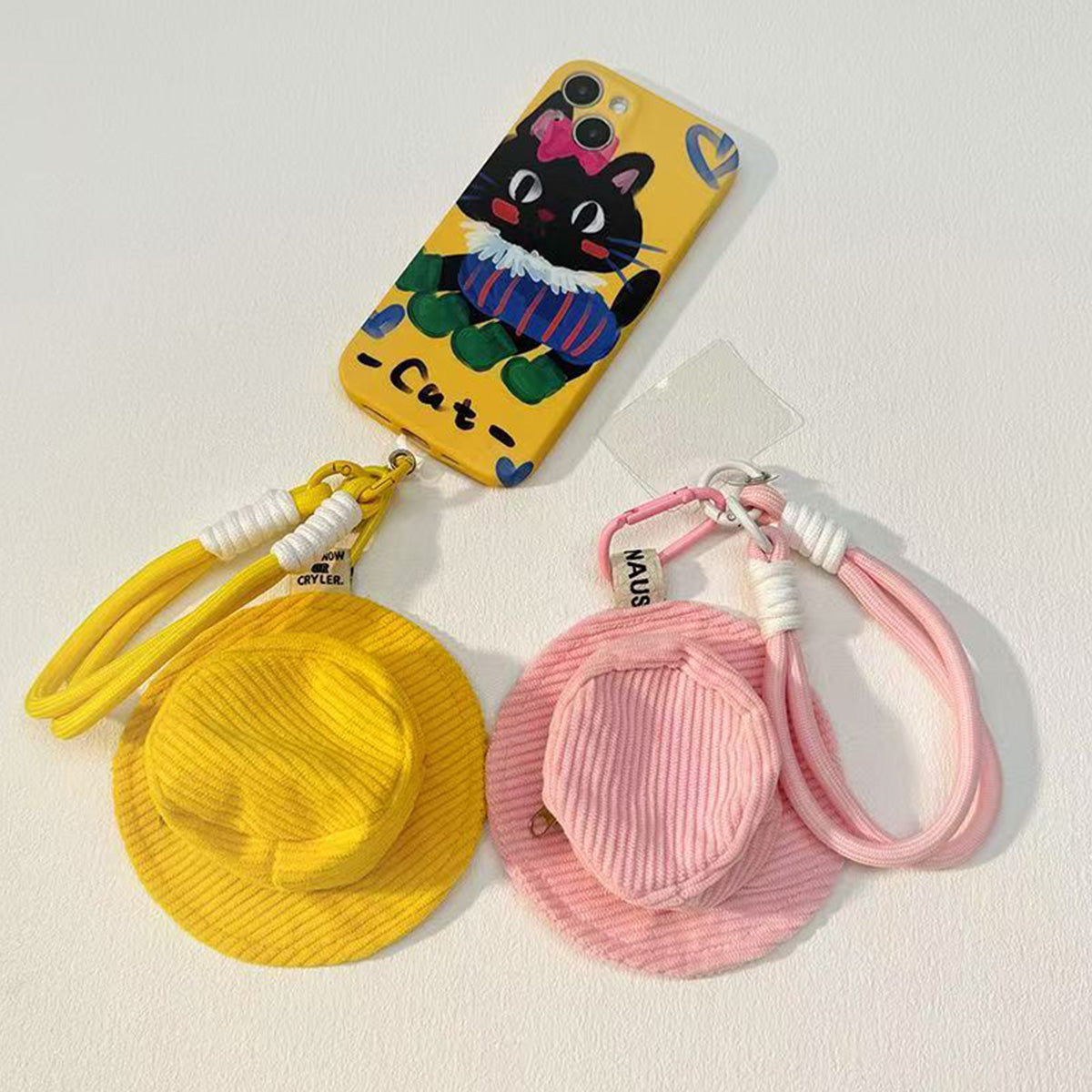 Girl Pink Macaron Fisherman Hat Coin Purse