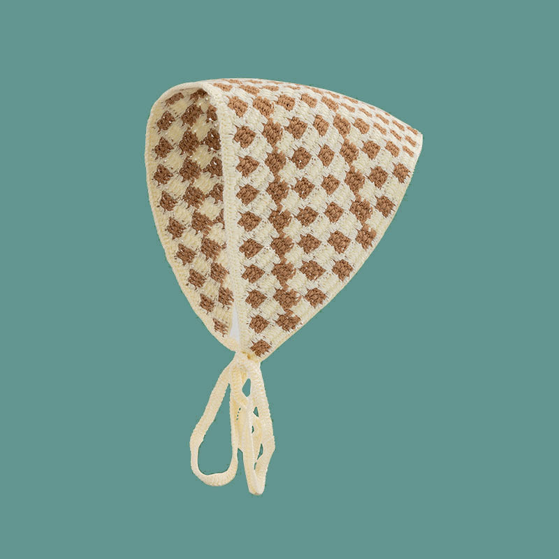 French Flower Triangle Headscarf High-End Teaddress