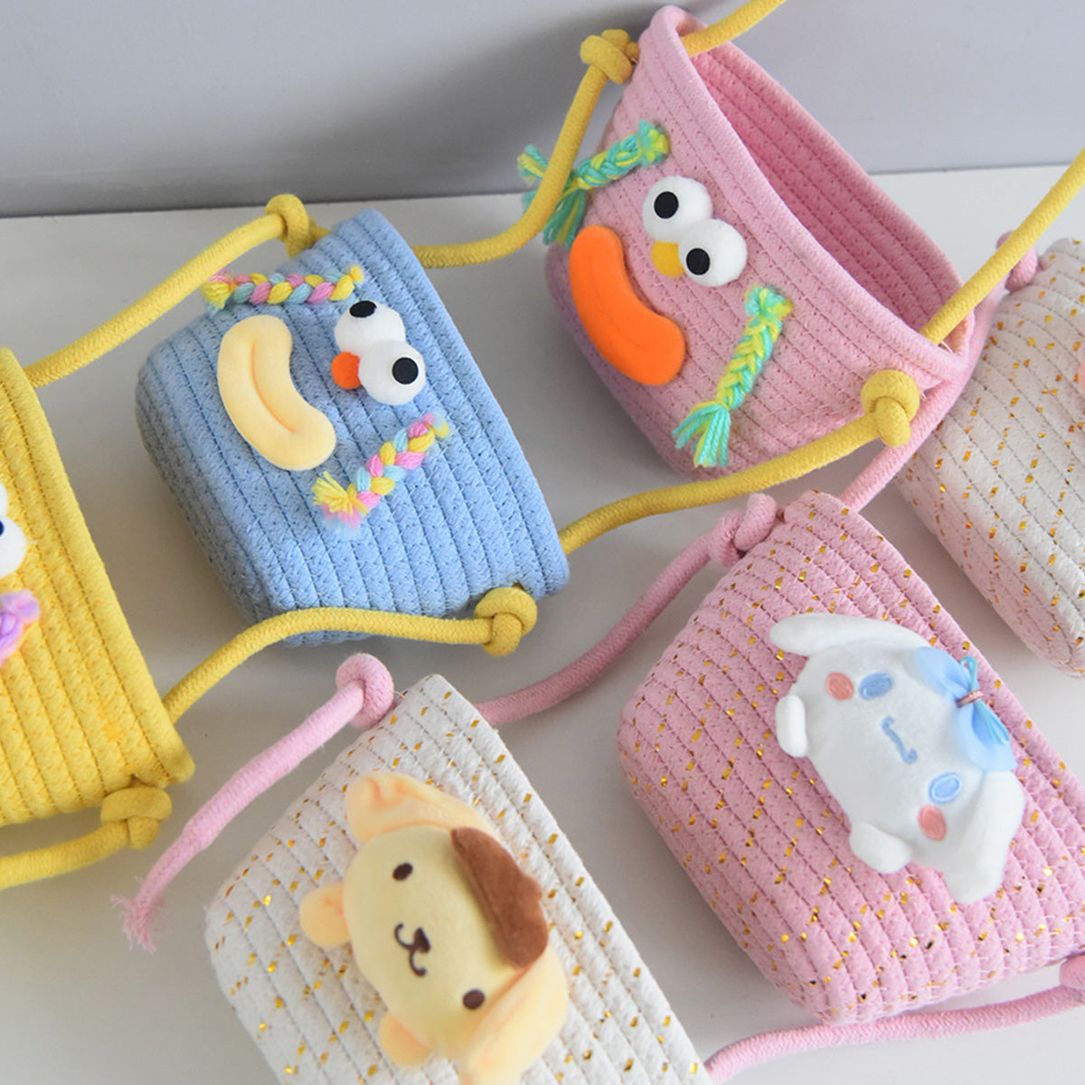 Cartoon Three-Layer Hanging Basket Cosmetic Storage Basket