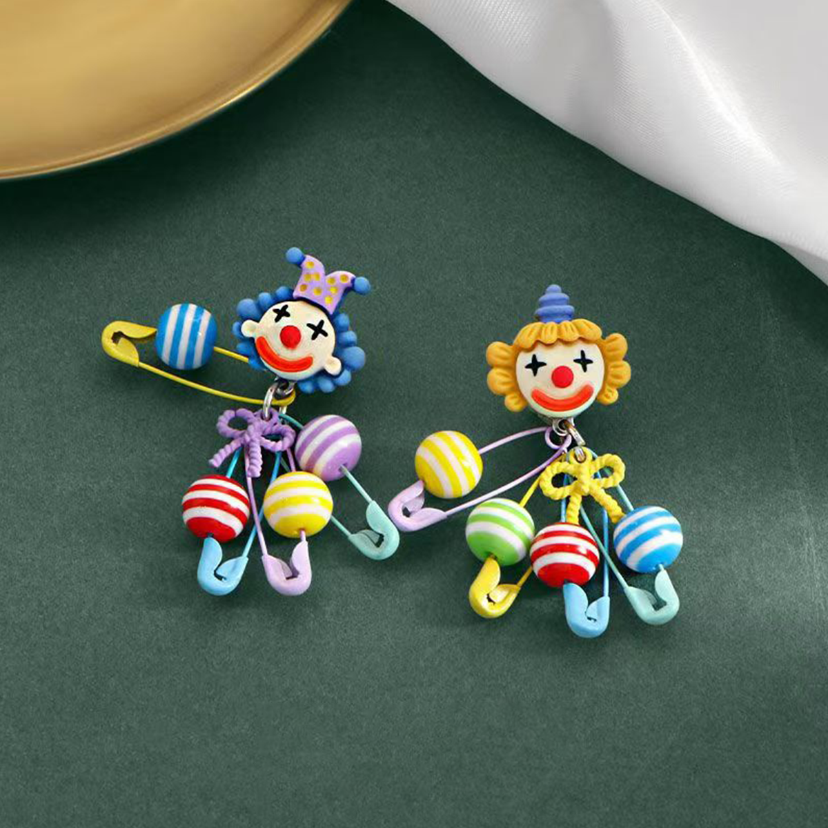 Cartoon Funny Niche Design Clown Pin Earrings