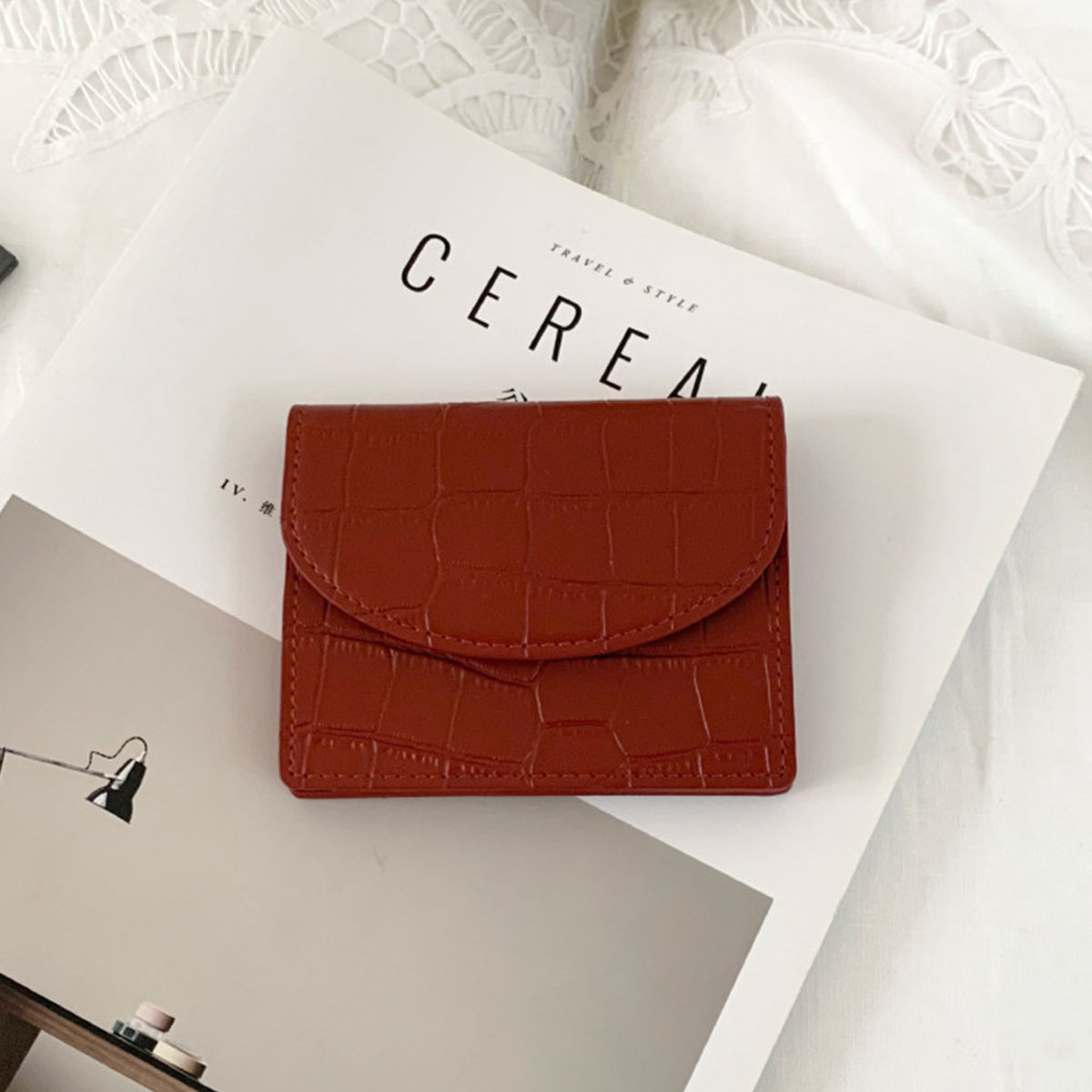 Crocodile Pattern Women Ultra-thin Card Holder