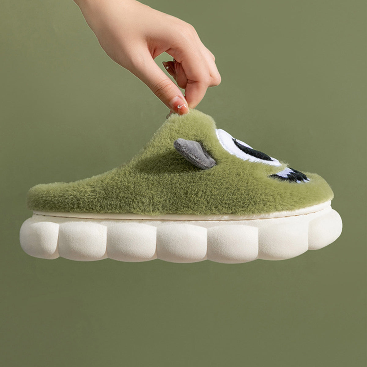 Big Eyes Cotton Slippers for Women Home Slippers
