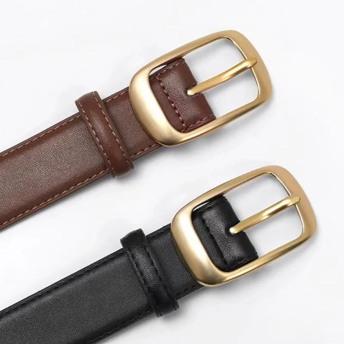 Ladies Korean Retro Leather Jeans Belt