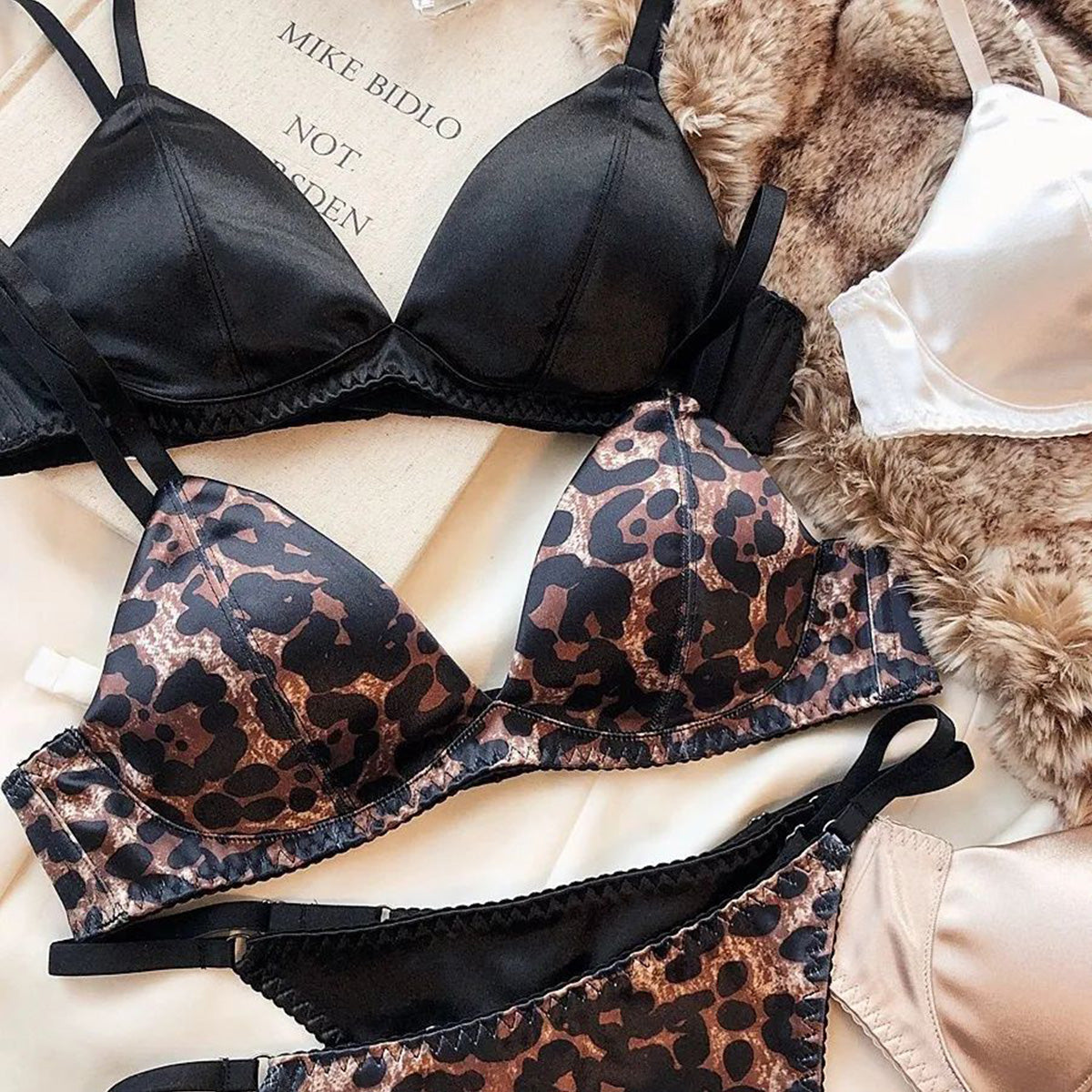 Summer French Triangle Cup No Steel Ring Sexy Underwear Set