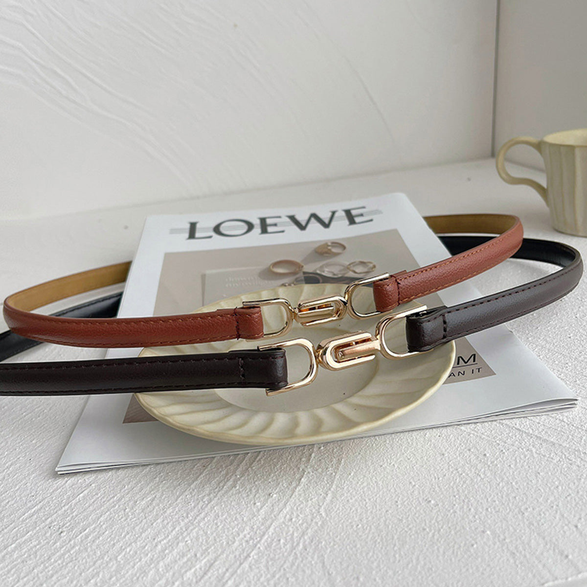Versatile Women's Suit Thin Belts