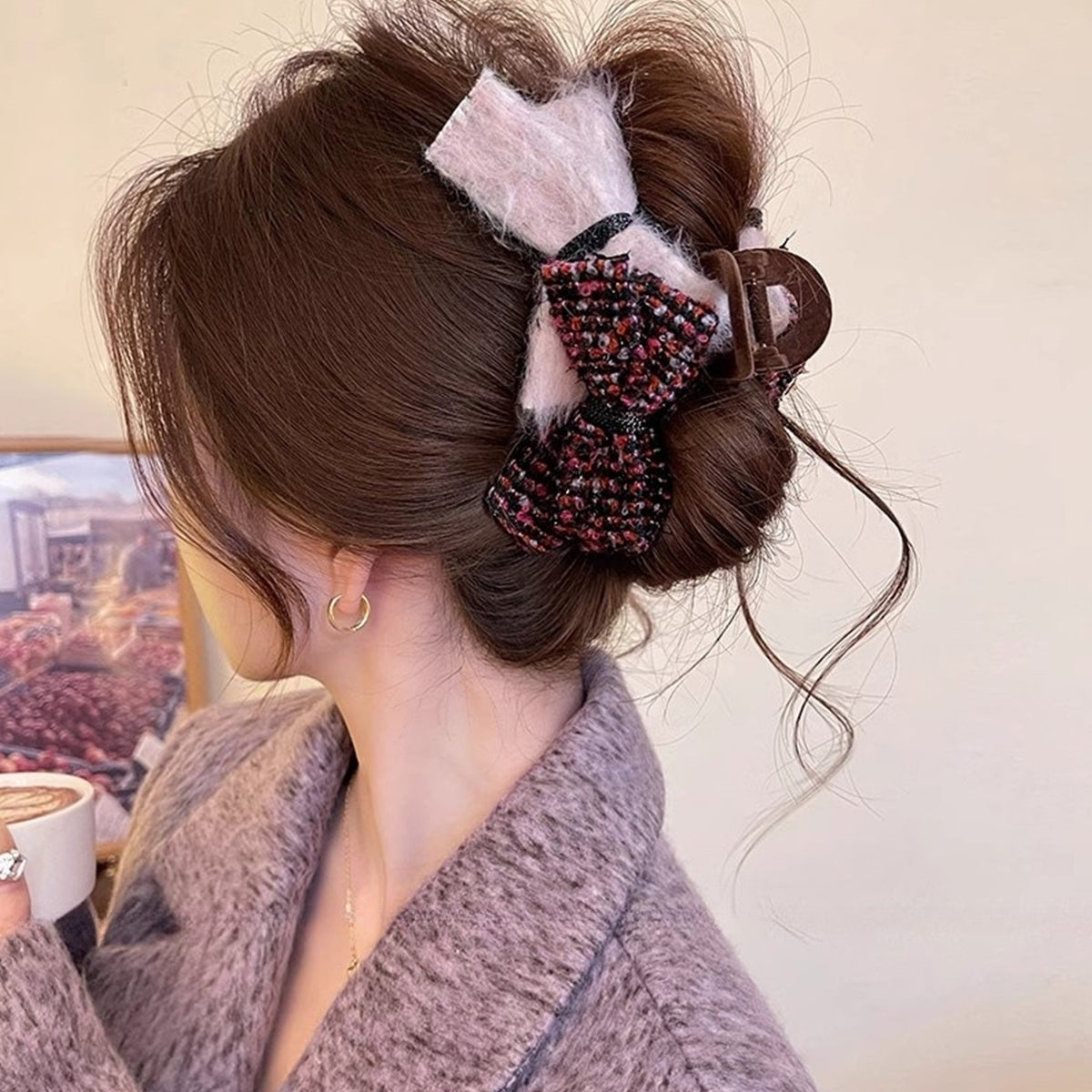Double Bow Large Hair Clip Hair Accessory
