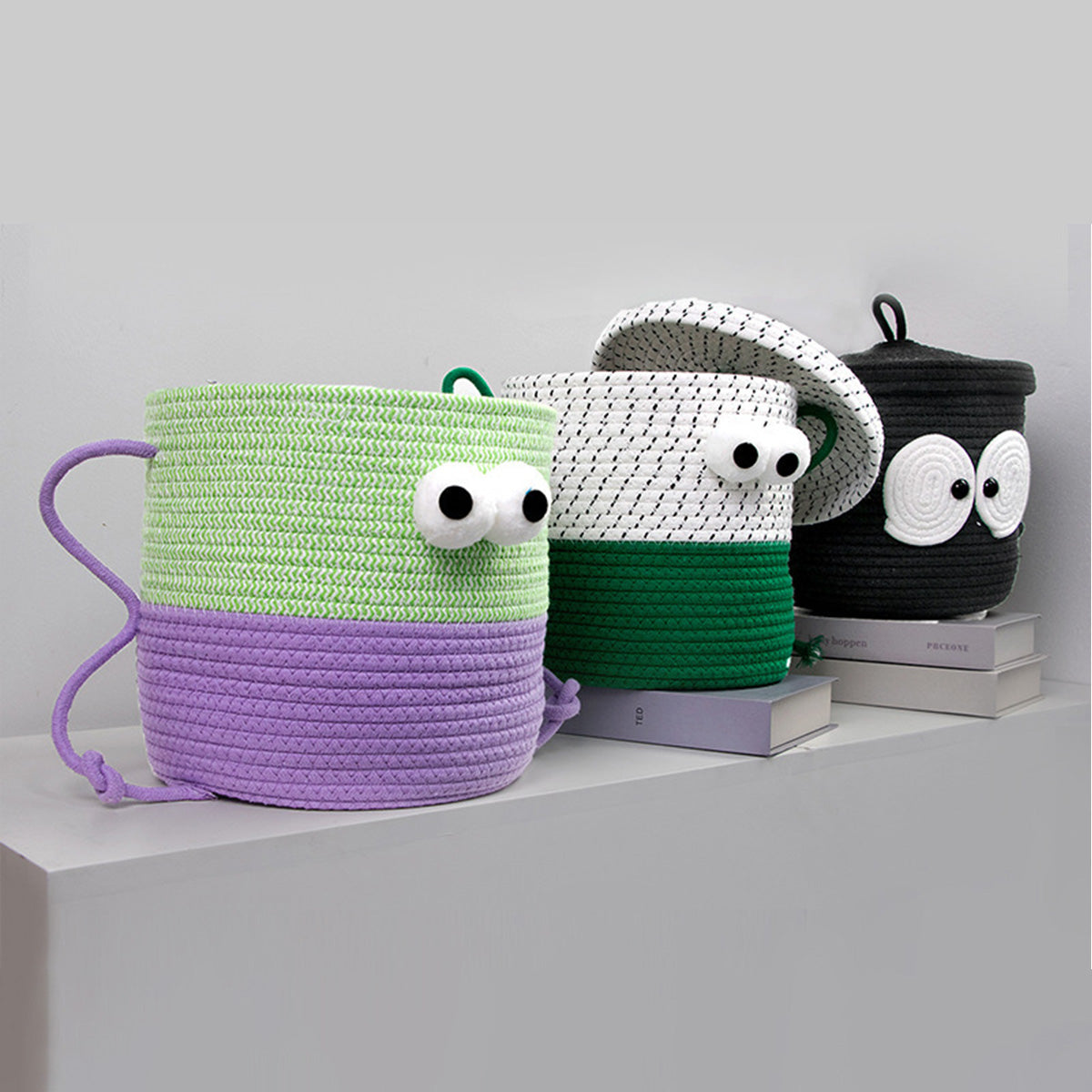 Cartoon Cotton Thread Toys Snacks Woven Storage Basket