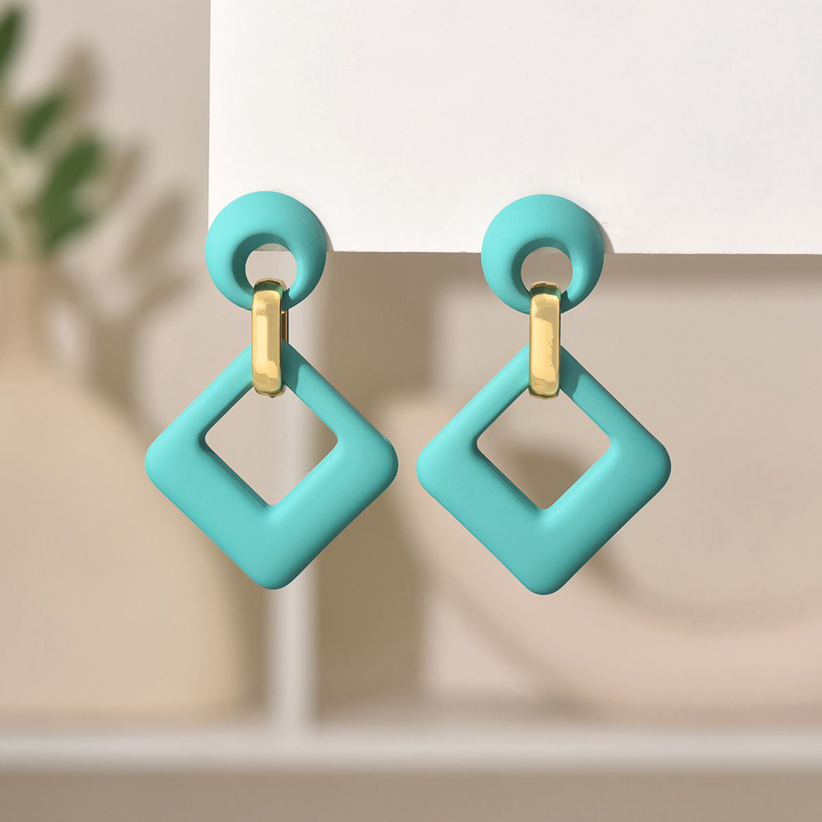 Square Hollow Fashion Long Earrings