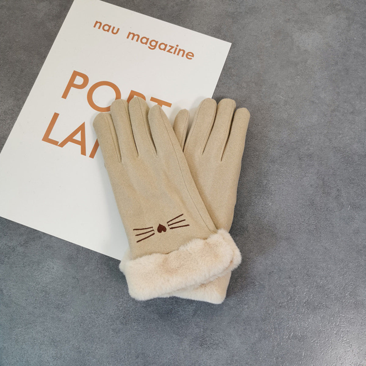 Women's Winter Velvet Gloves Warm Touch Screen Gloves