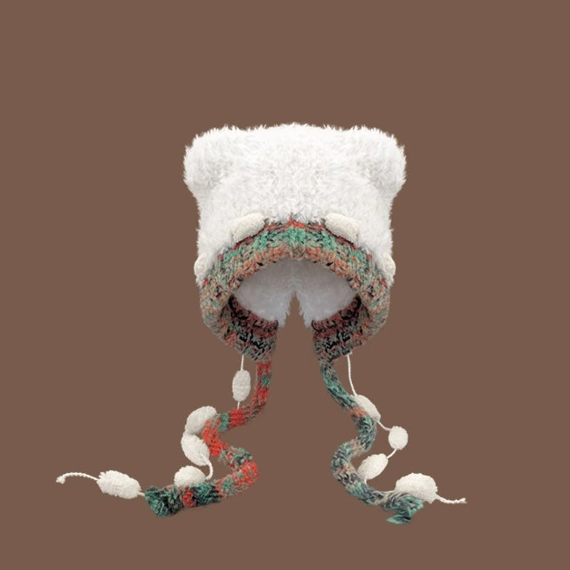 Korean Style Warm Bear Plush Hat