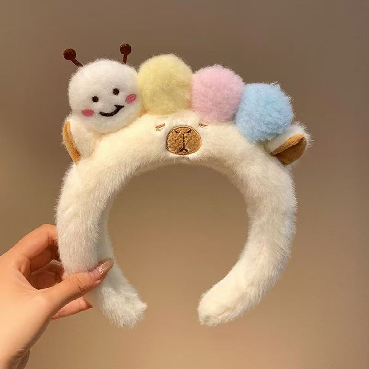 Caterpillar Wide-Brimmed Face-Washing Headband