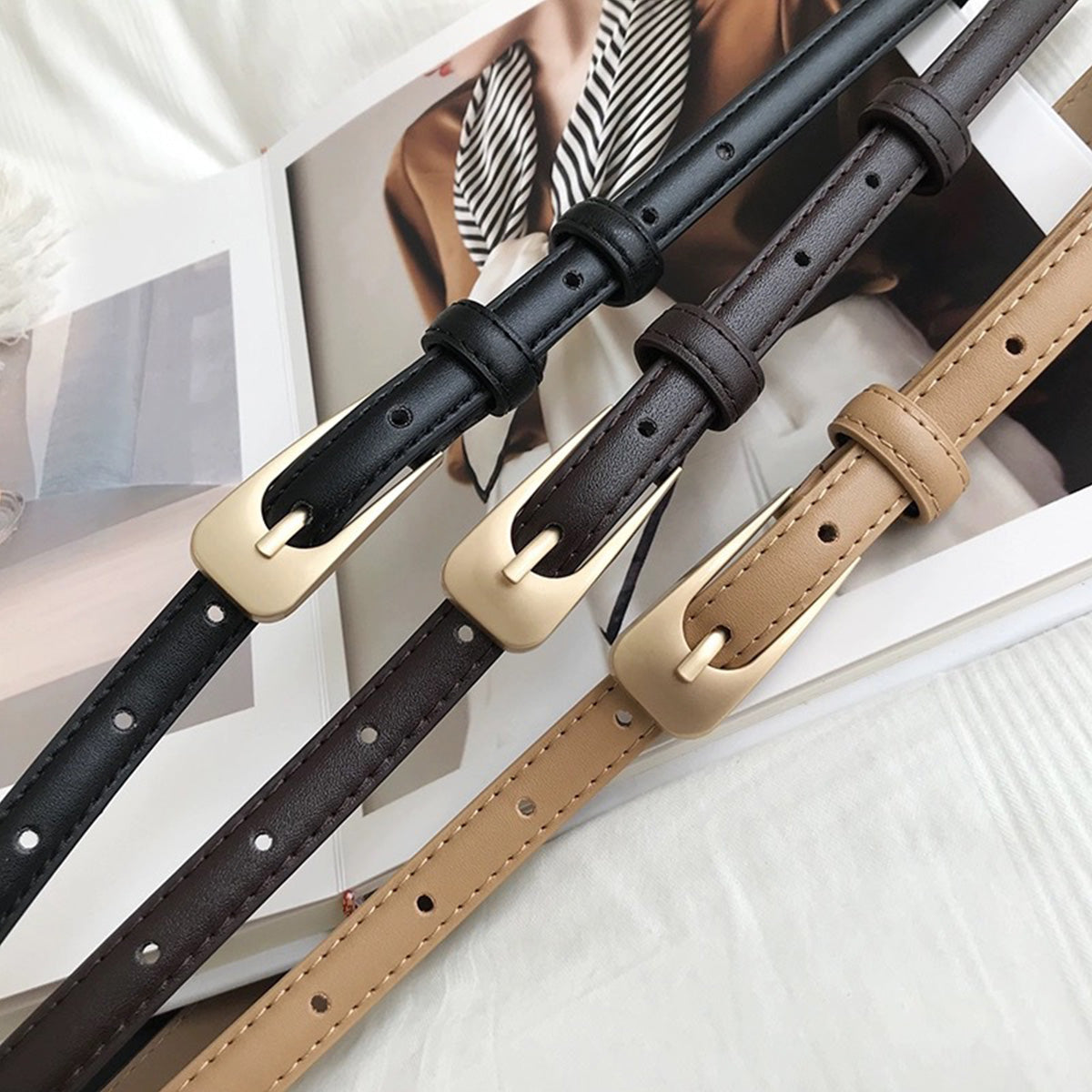 Retro Suit Women's Small Belt Decoration