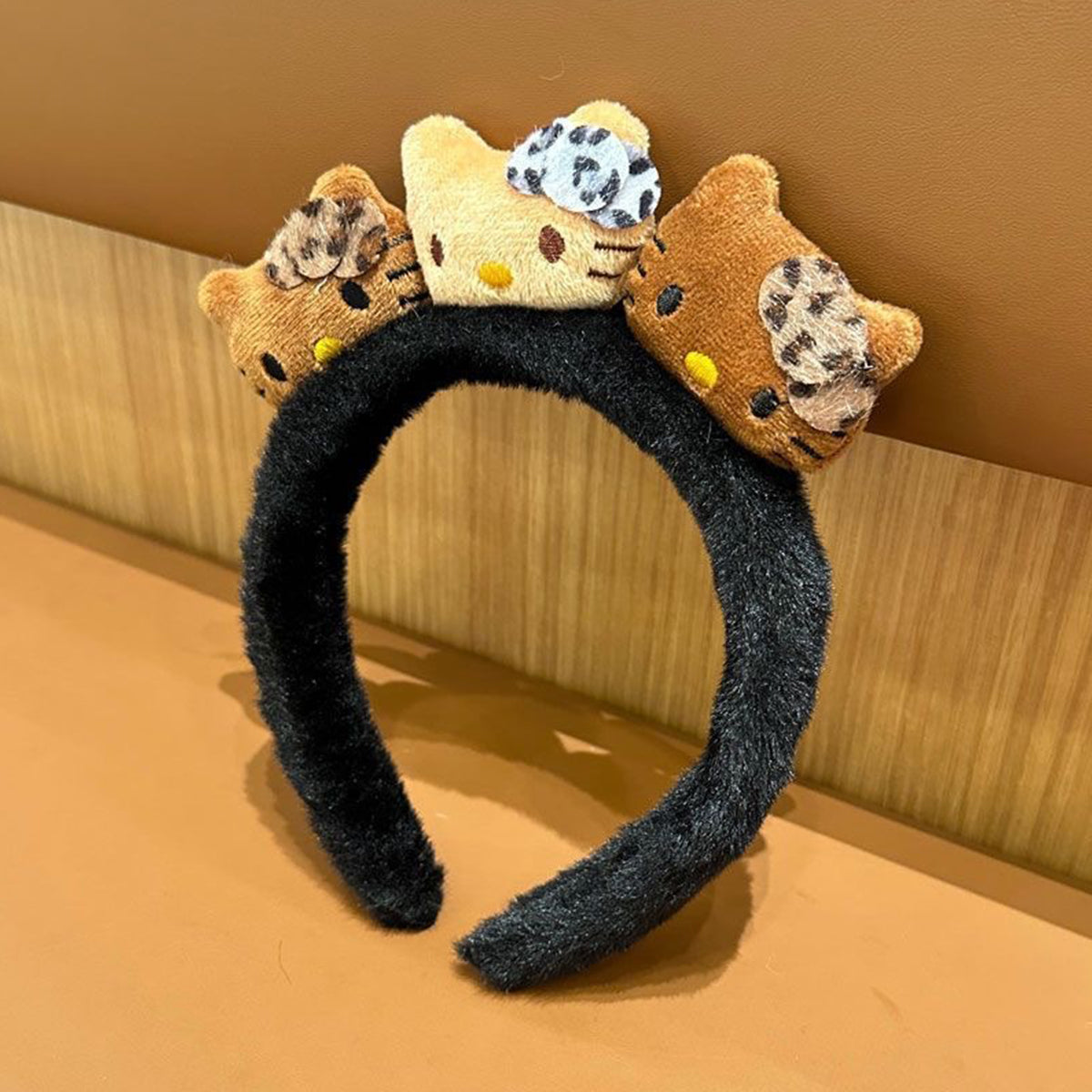 Cat Ear Leopard Plush Headband