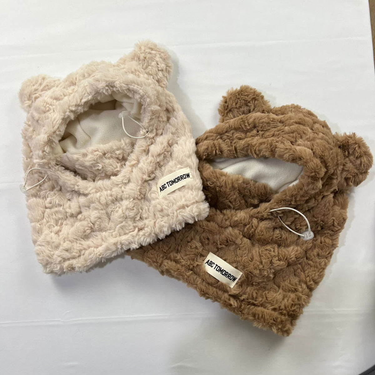 Winter Thick Plush Bear Hat and Mask