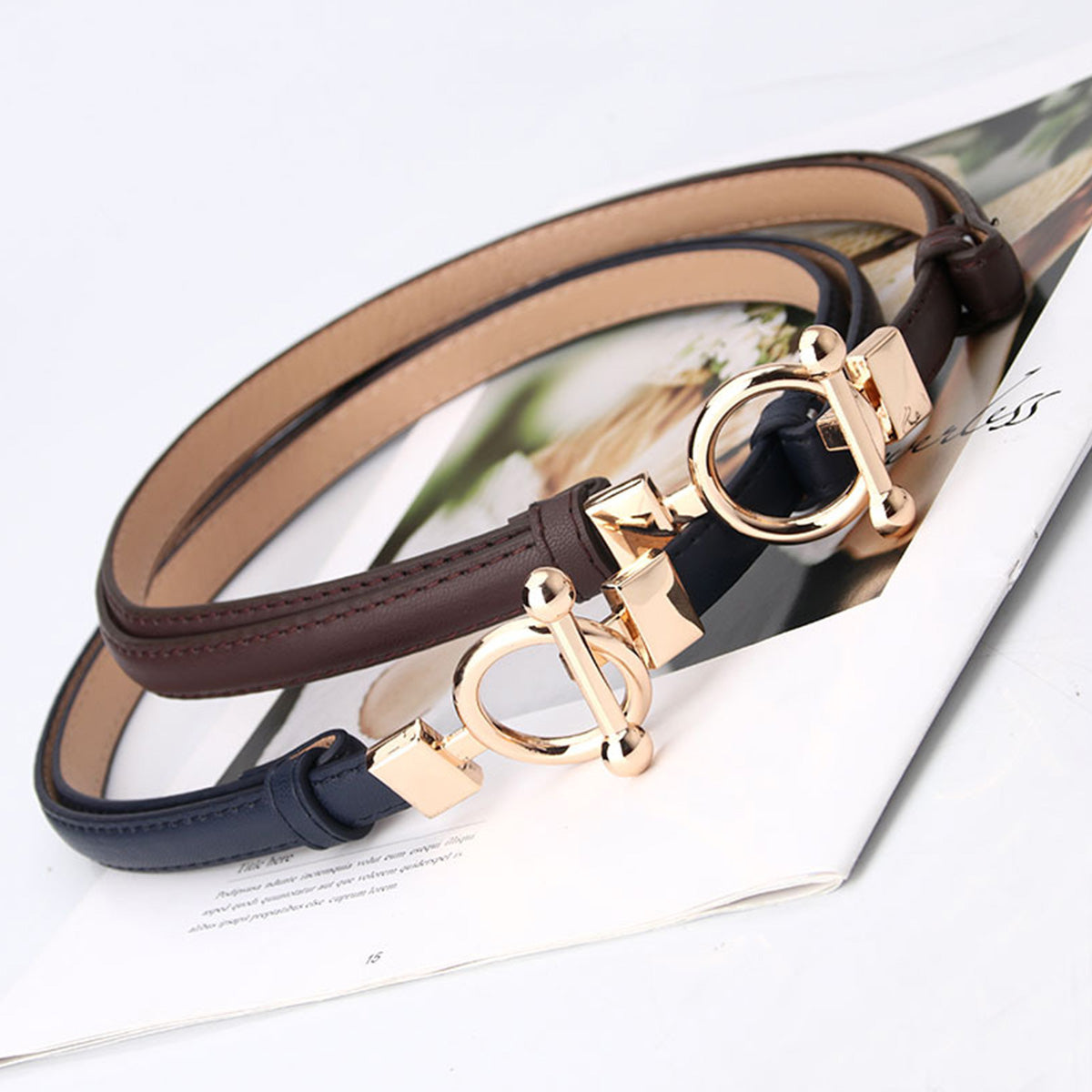 Women's Adjustable Leather Decorative Belt