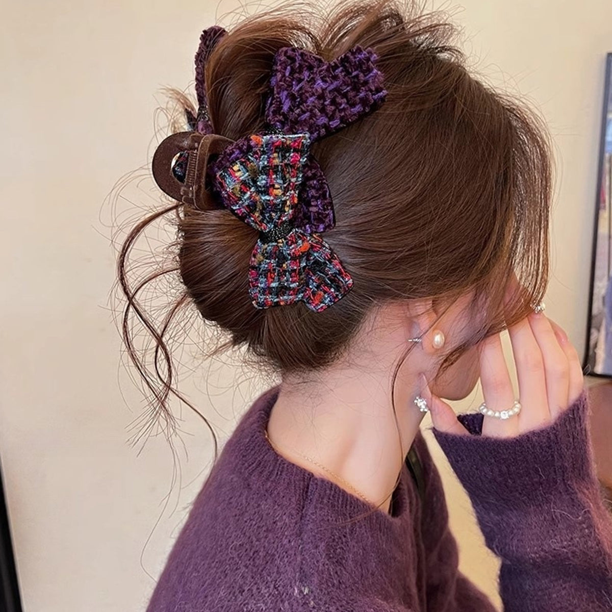 Double Bow Large Hair Clip Hair Accessory