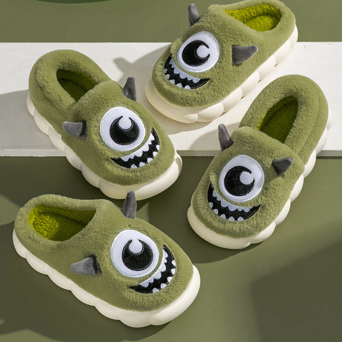 Big Eyes Cotton Slippers for Women Home Slippers