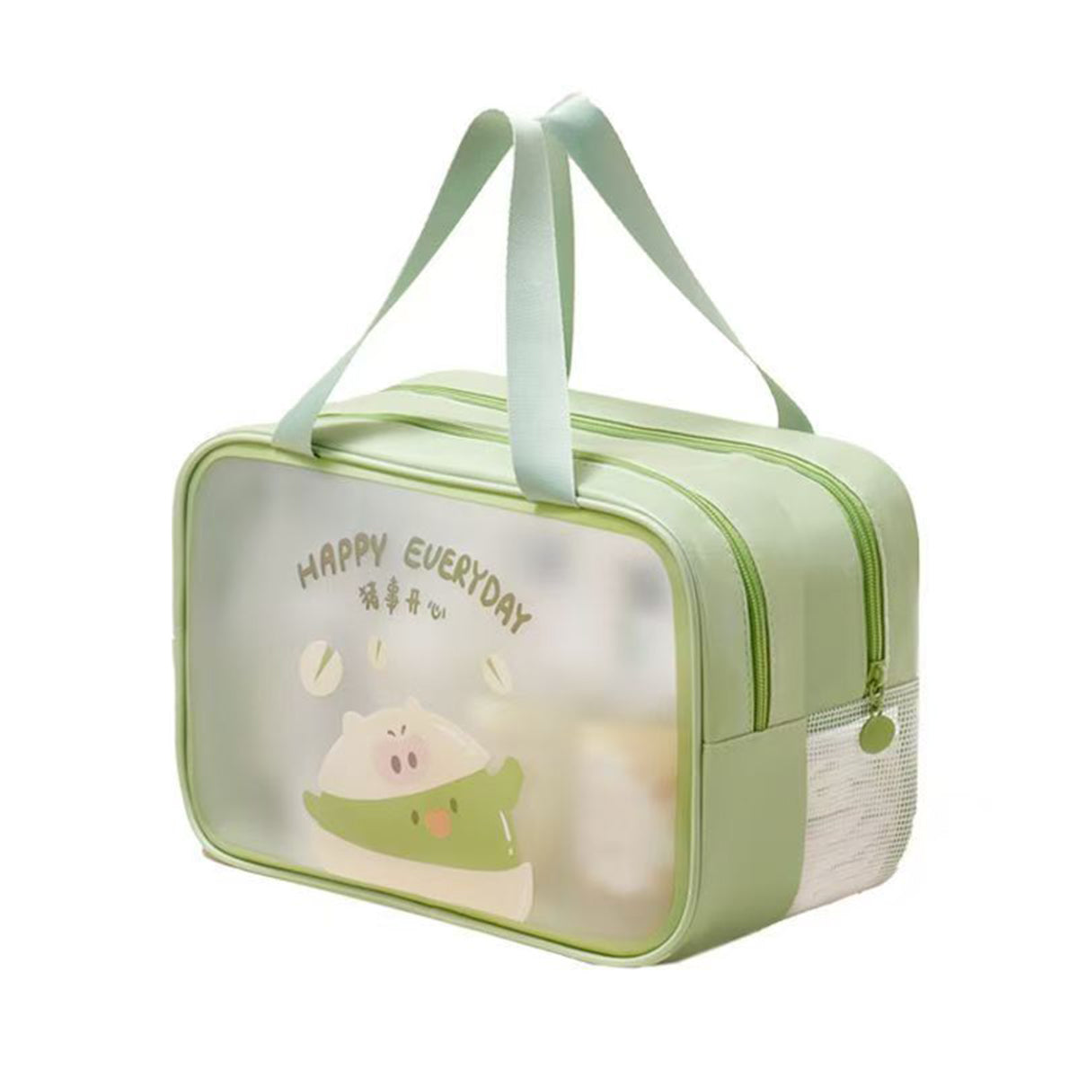 Large Capacity Portable Double-layer Cosmetic Toiletries Storage Bag