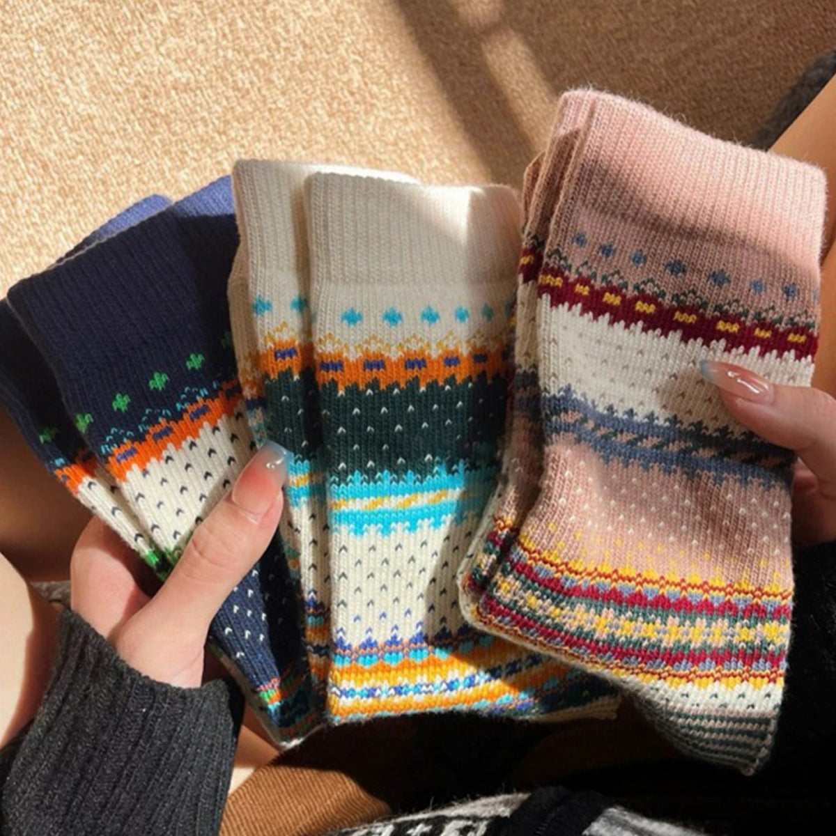 American retro Nordic style socks