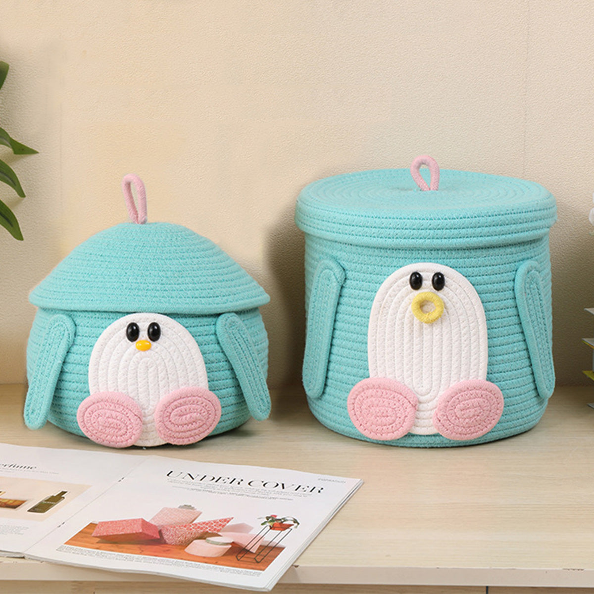 Cotton Rope Woven Storage Basket Storage Box
