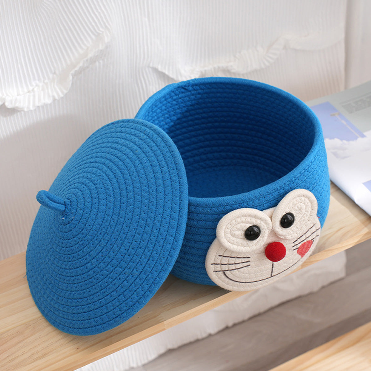 Cartoon Woven Desktop Storage Basket