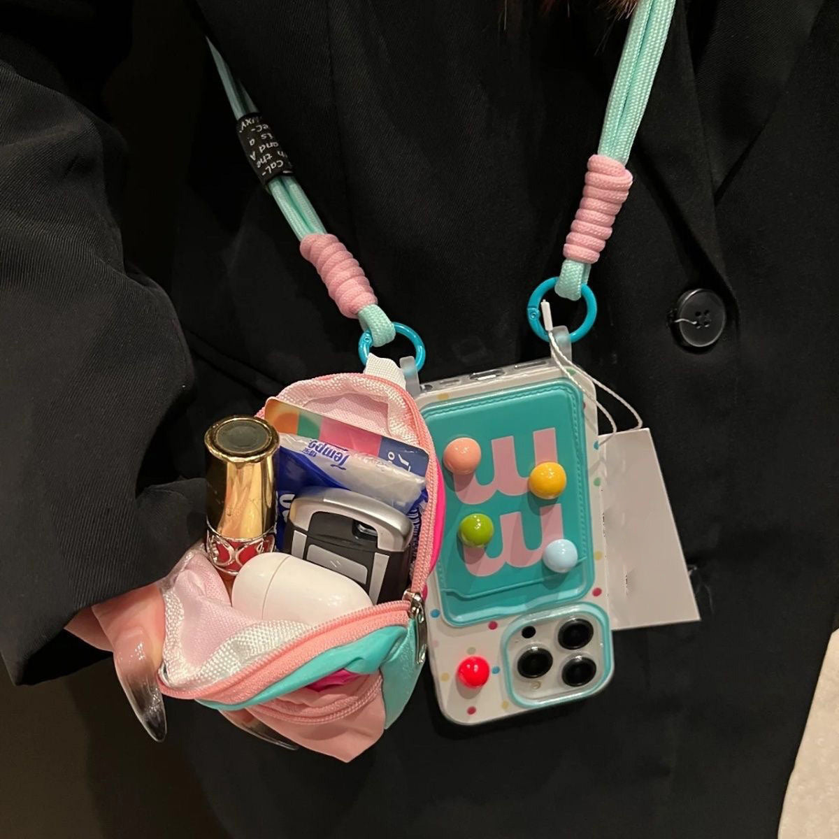 Mini Schoolbag Card Bag mm Bean iPhone Mobile Phone Case