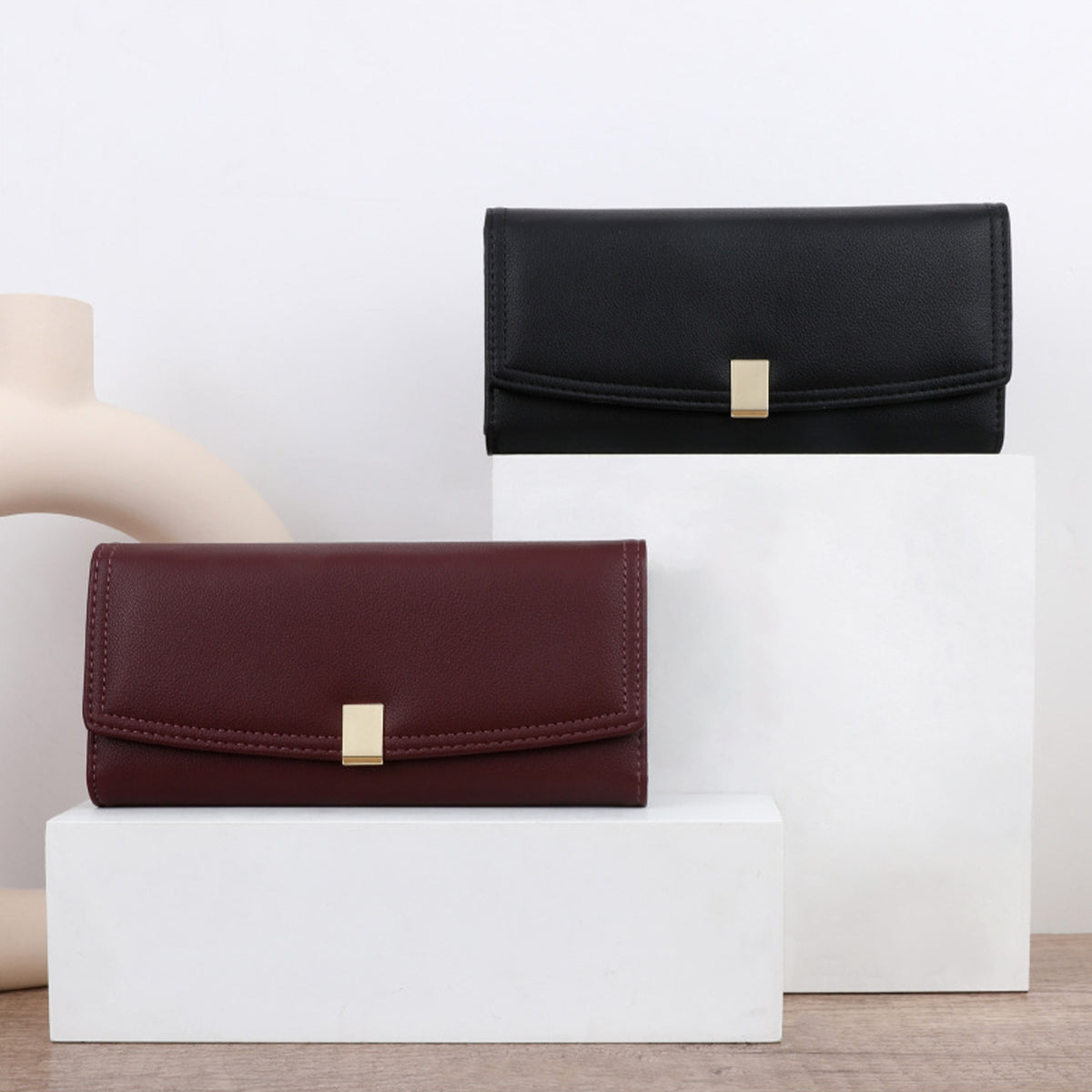 Dark Korean Long Wallet