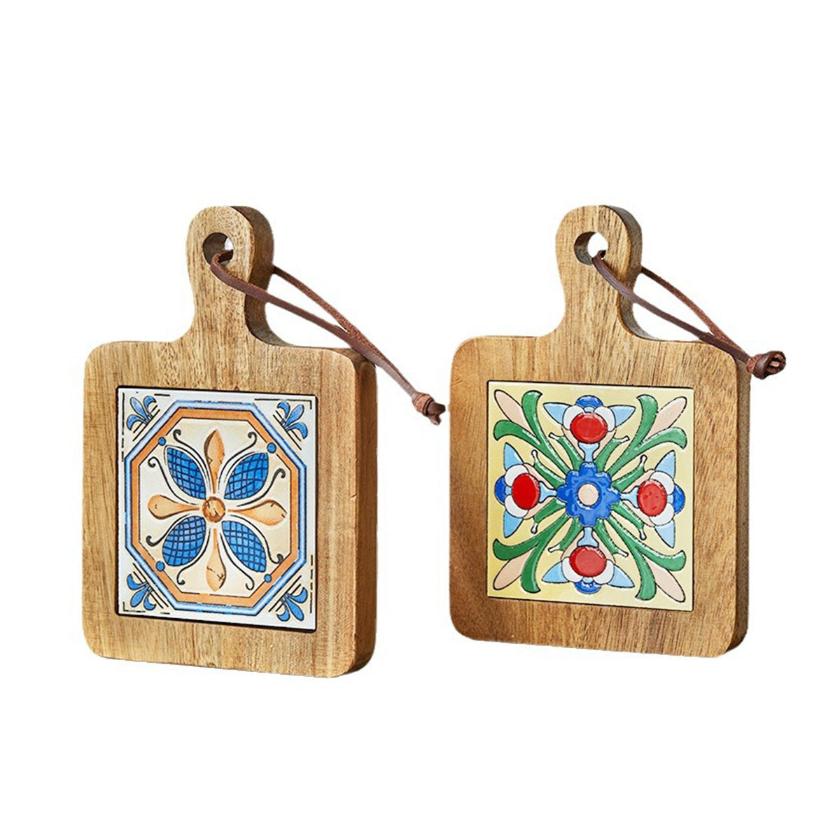 Japanese Style Solid Wood Tile Heat-insulating Pot Mats