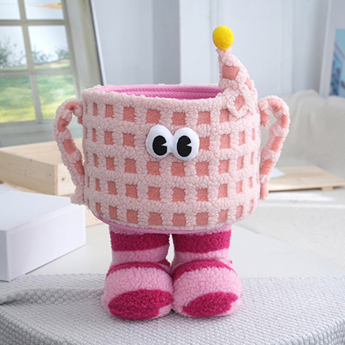 Desktop Storage Basket Cute Big Foot Little Monster Storage Basket