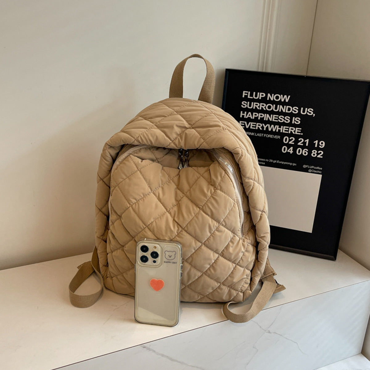 Fashionable Fashionable Cotton-Padded Lightweight Backpack