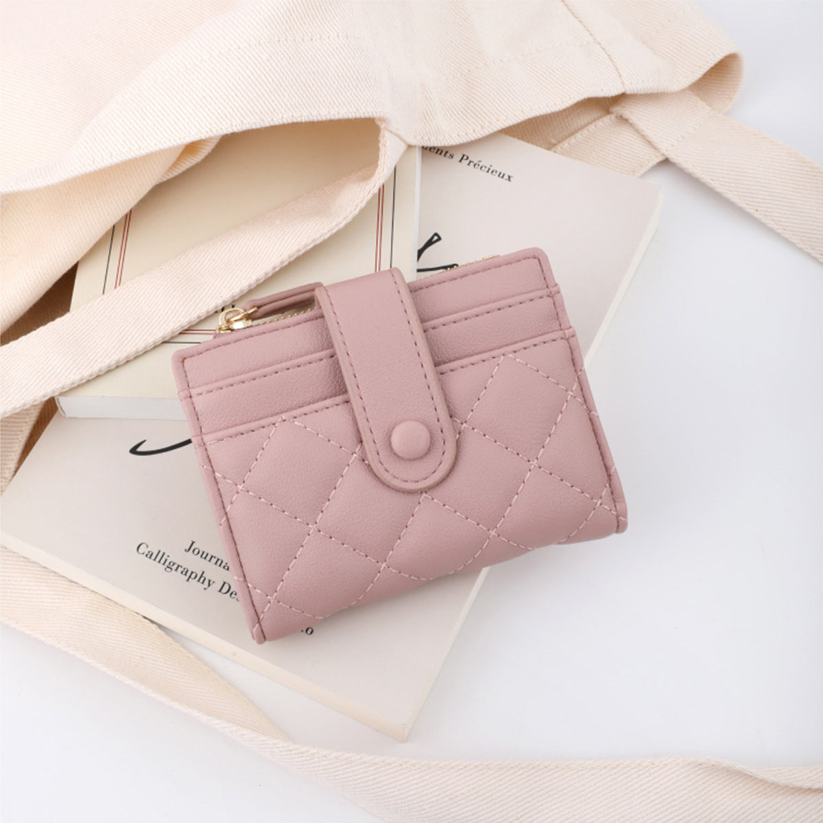 Embroidered Chanel Style Coin Purse