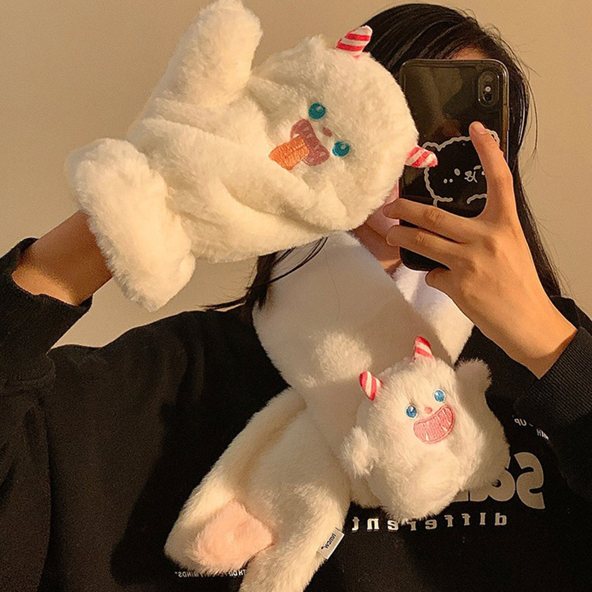 Autumn Winter Cartoon Cute Little Monster Warm Gloves