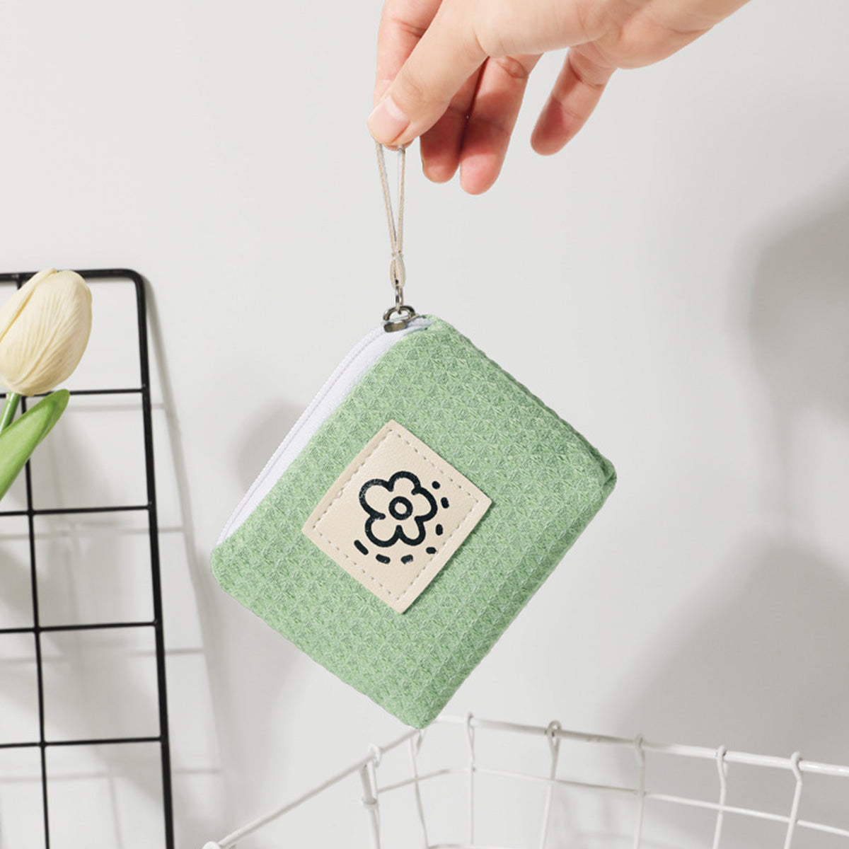 Cute Simple Fresh Flower Coin Purse