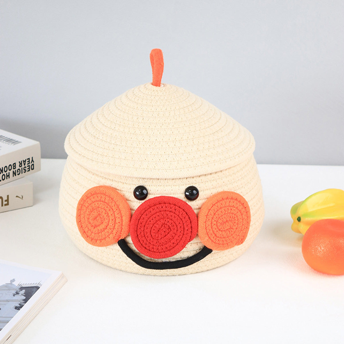 Cotton String Cartoon Lucky Egg Desktop Storage Basket