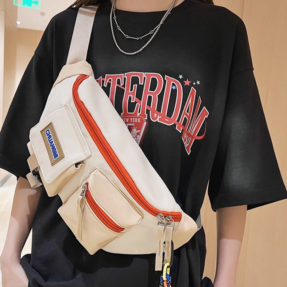 Men Women Casual Crossbody Bag Travel Shoulder Bag
