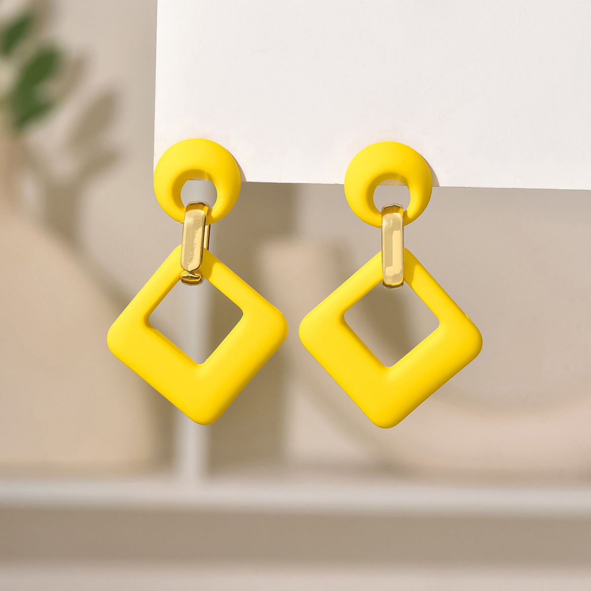 Square Hollow Fashion Long Earrings