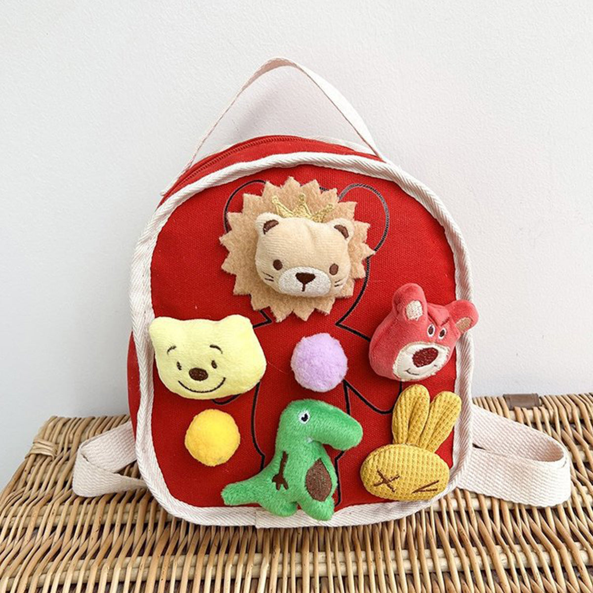 Korean Version Children's Schoolbag Cartoon Canvas Backpack