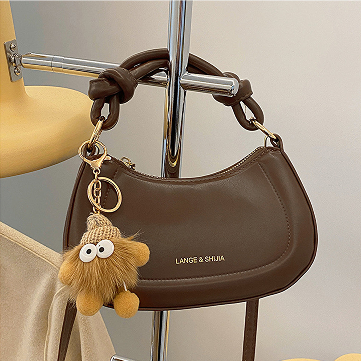 Ladies French Handbags Single Shoulder Saddle Bag