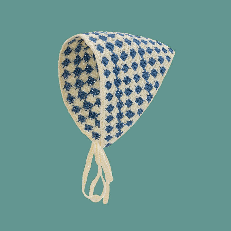 French Flower Triangle Headscarf High-End Teaddress