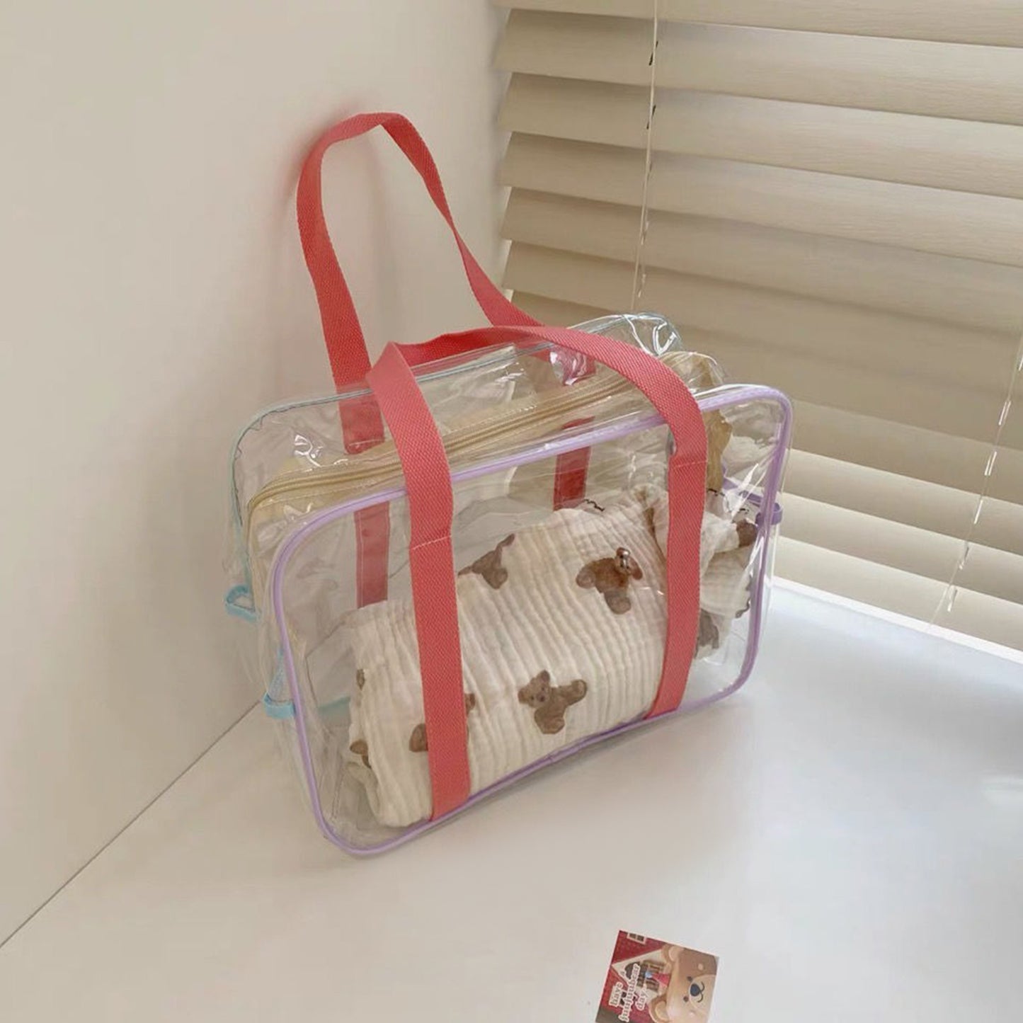 Summer Transparent Makeup Bag for Women Transparent PVC Cosmetics