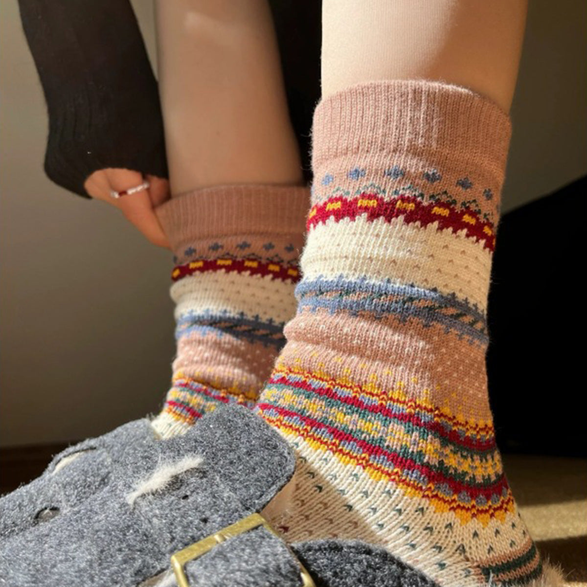 American retro Nordic style socks
