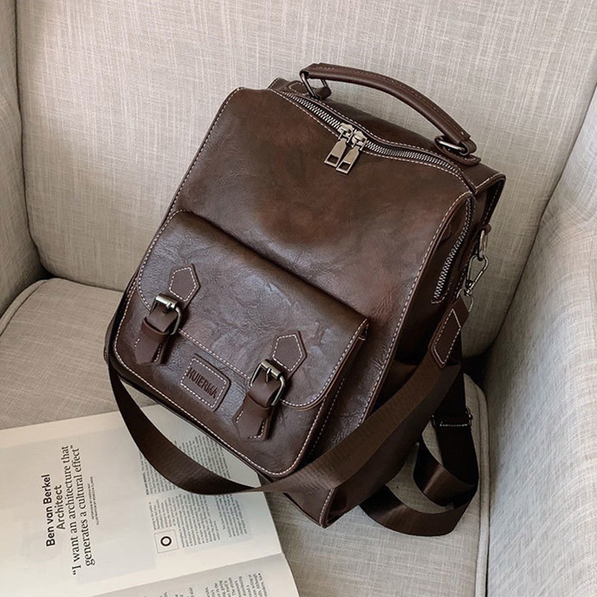Retro British Simple College Student Backpack
